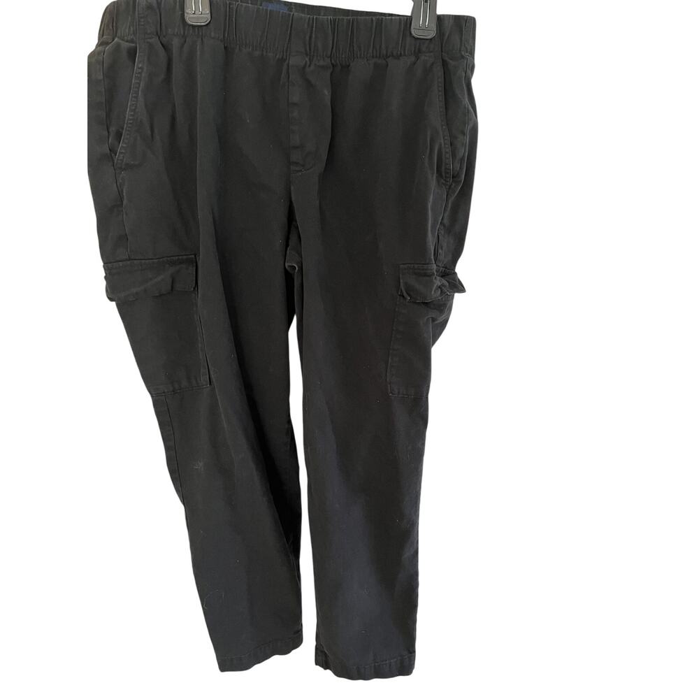 Gap Mens Cargo Joggers XL Black Straight Elastic Waist Athleisure Utility Casual